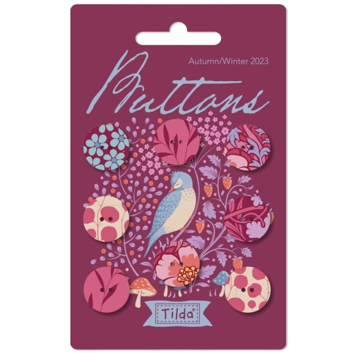 Tilda Knöpfe - Hibernation Buttons (16mm) - Plum